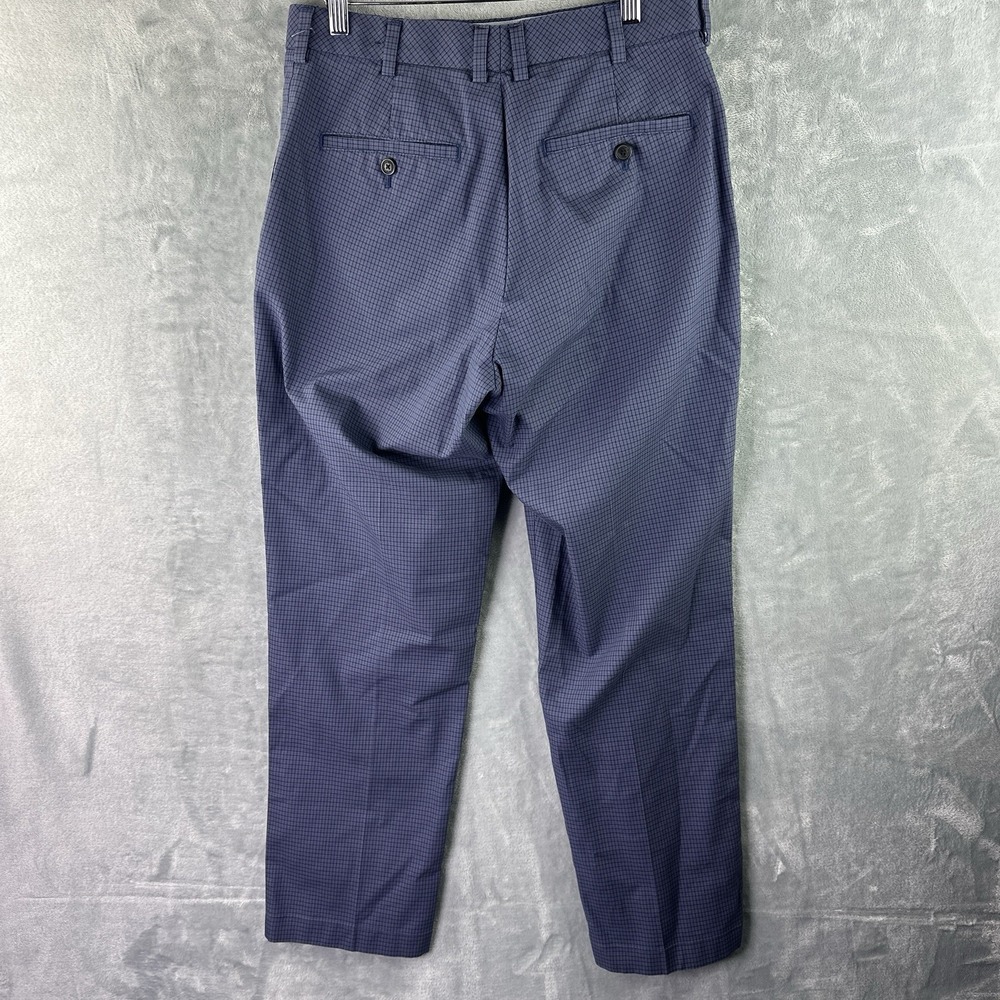 Brooks Brothers Advantage Chino Clark Pants Men's 34x30 Blue Check Stretch - Picture 7 of 11